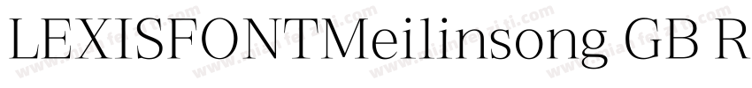 LEXISFONTMeilinsong GB R字体转换